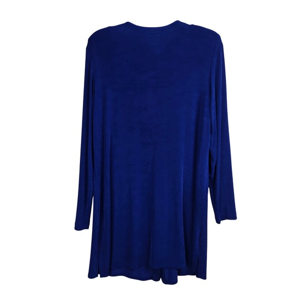 Rabbit Rabbit Rabbit Designs Slinky Cardigan‎ Blue Button Front Office Elegant - Picture 6 of 9